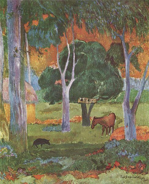Paul Gauguin Landschaft auf La Dominique oil painting picture